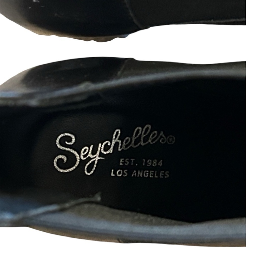 Seychelles Hustle Platform Chelsie Black Pull On Heeled Boots Womens size 9 - Picture 10 of 11